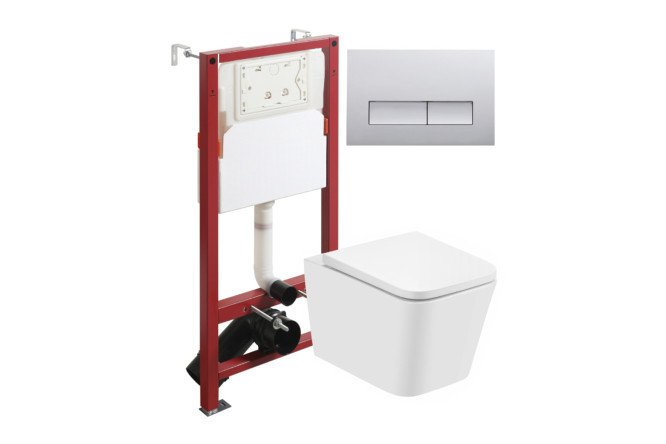 Изображение товара Унитаз с инсталляцией подвесной ATI08100+APB200