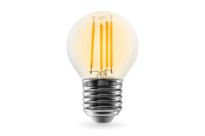 Лампа светодиодная AMBRELLA LIGHT Filament E27, 15W, Шар, 2700 К, Тёплый