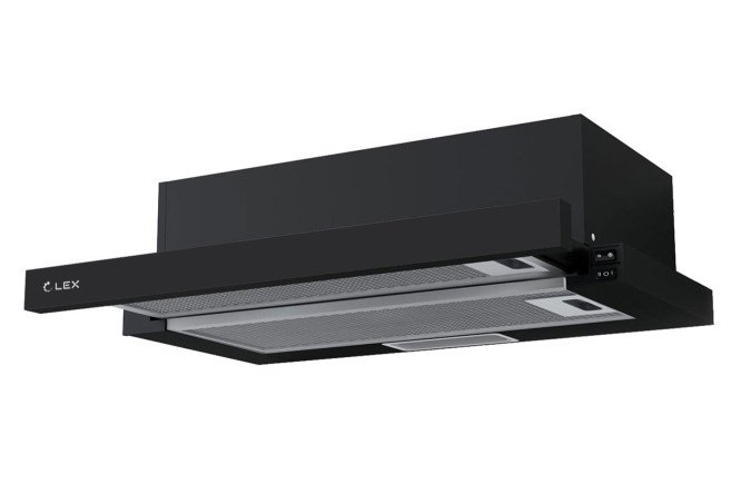 Изображение товара Вытяжка LEX Hogan 500 Black черная, 50х17,6х28 см, рециркуляция, 42 дБ