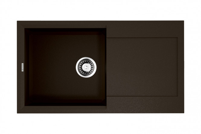Изображение товара Мойка врезная с крылом OMOIKIRI Sakaime 78-DC, искусственный гранит, тёмный шоколад