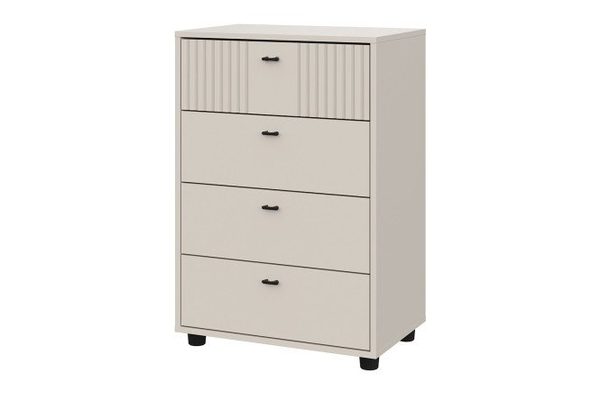 Изображение товара Комод 4 ящика Барселона с матовым покрытием и высотой ножек 4,4 см