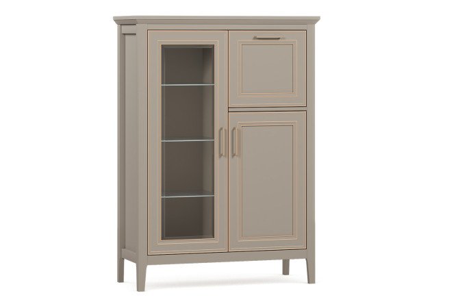 Изображение товара Тумба Classic в глиняном сером цвете, размеры 94.8х132.6х40.5 см