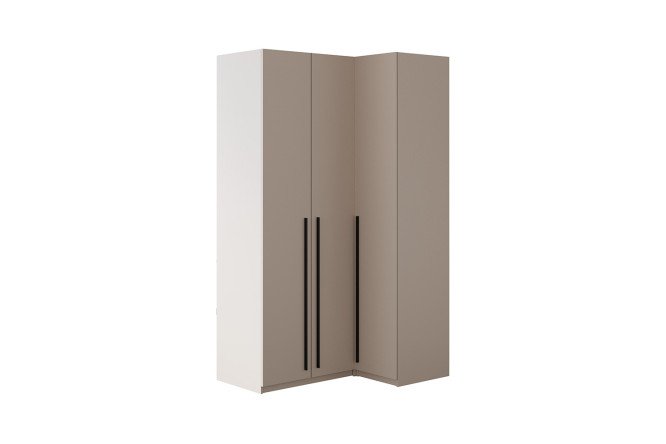 Изображение товара Шкаф угловой 3-х дверный  София цвет кашемир с черными ручками