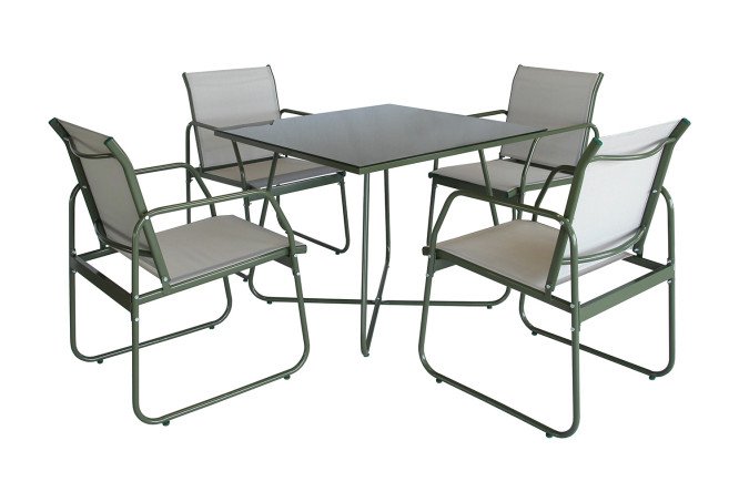 Изображение товара Набор мебели Андрия GS072 цвет тёмно-зелёный, серо-бежевый, прозрачный