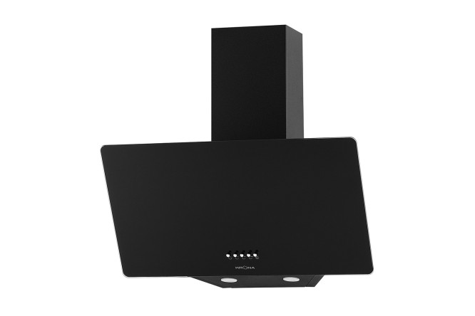 Изображение товара Вытяжка настенная наклонная KRONA KRHD326 Polly 600 Black PB V2 цвет чёрный, 59.5х59.7х34.4 см