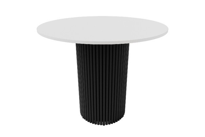 Изображение товара Стол Trubis Wood с трубчатым подстольем 90х75х90 см для 3 человек