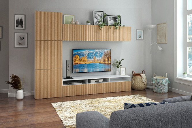 Изображение товара Гостиная Оскар Амели белый канадский дуб современная мебель для гостиной