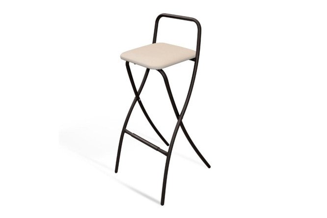 Изображение товара Стул барный складной SHT-S46 45х95х45 см, цвет обивки бежевый, ножек венге