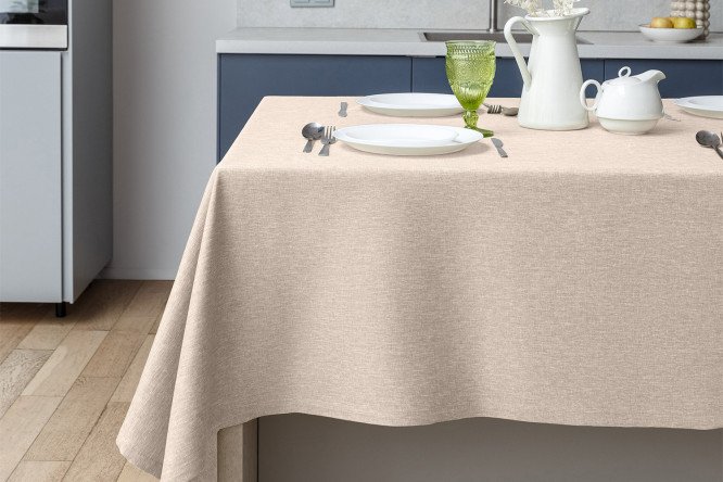 Изображение товара Скатерть Рогожка 165х200 см из полиэстера без водоотталкивающих свойств