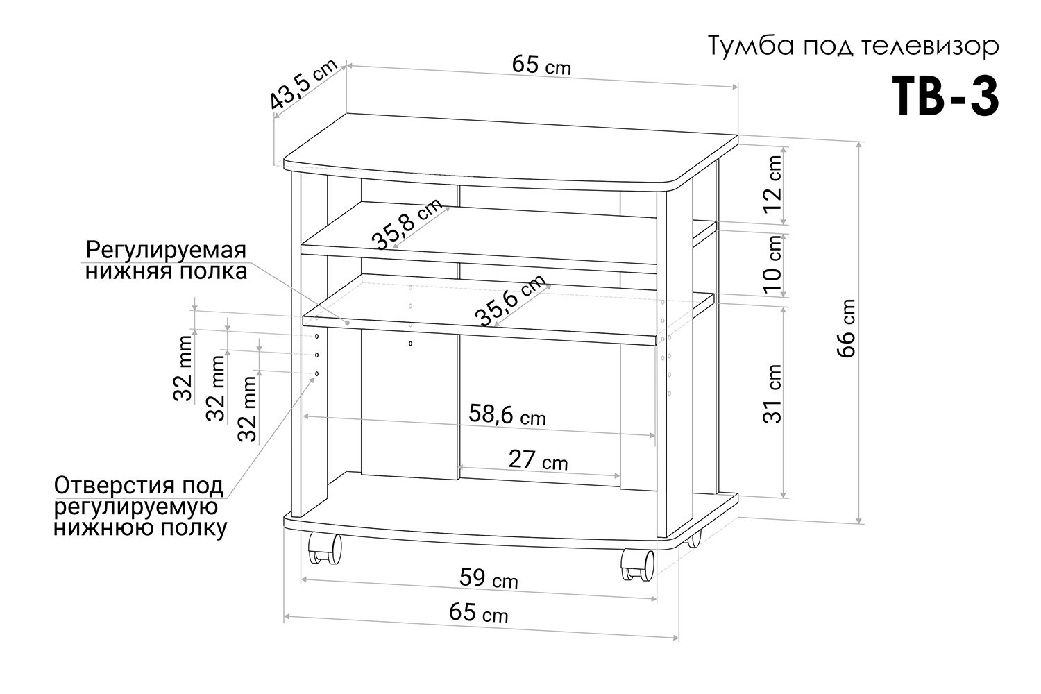 Комод СКМ 1200.1 Софи ДСВ