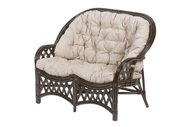 Изображение товара Диван 2-местный Cobana цвет каркаса тёмно-коричневый, мягких элементов бежевый