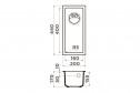 Мойка врезная OMOIKIRI Bosen 20-U-PL 4993227, платина 20х44х17 см