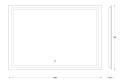 Зеркало настенное со встроенным LED-светильником EVOFORM Ledline BY 2437 100х70 см