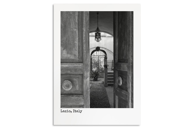 Изображение товара Постер на подложке Старая улица Лацио Италия 50х70 см