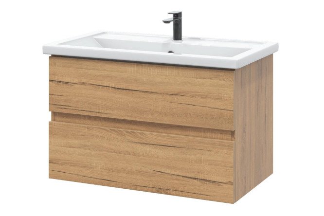 Изображение товара Тумба подвесная Sanstar Lavanti 81.2 см, цвет каркаса дуб вотан, фасада дуб вотан