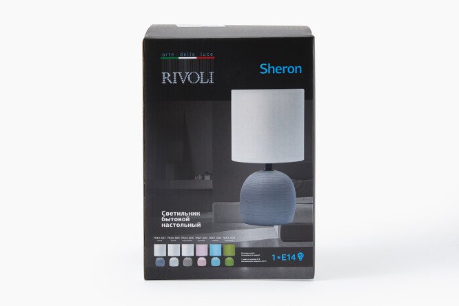 Лампа настольная RIVOLI Sheron E14, 13x26x13 см