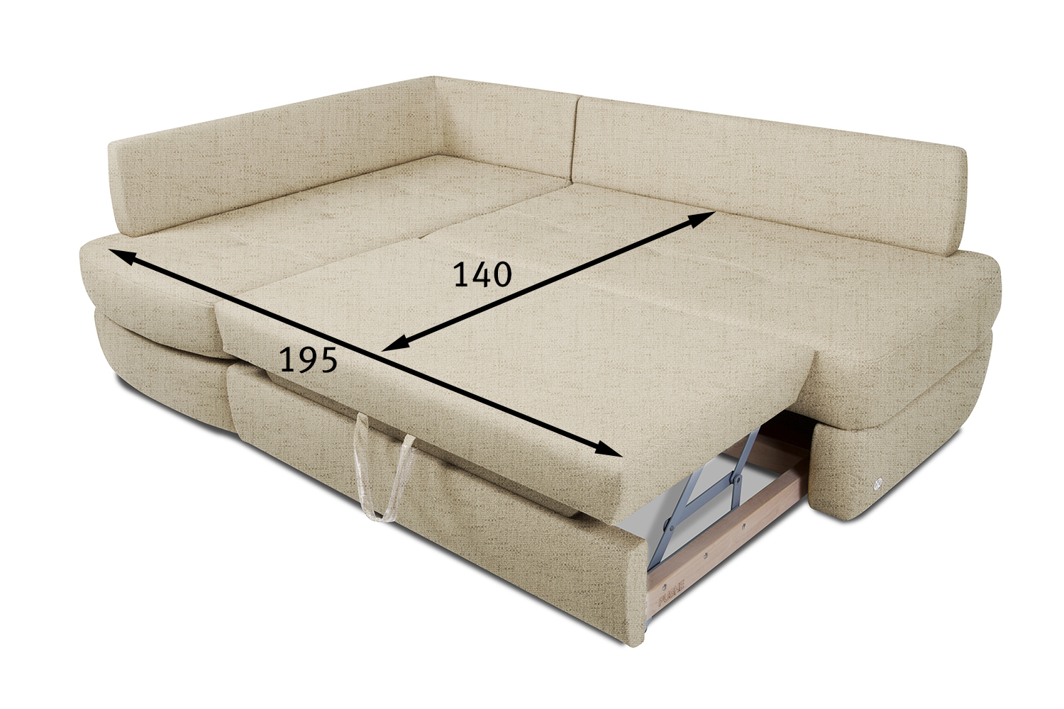 Угловой диван-кровать Арно с левым углом накидка