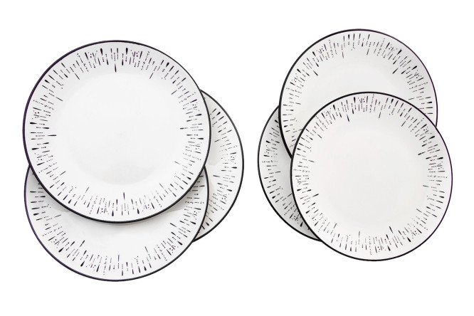 Изображение товара Набор тарелок Elrington Mila Shany 6 шт. керам оптично-прочный практичный дизайн