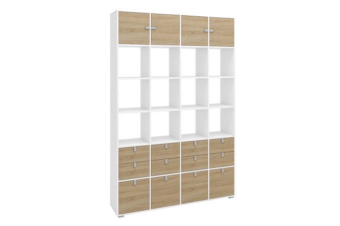 Изображение товара Стеллаж Bricks из ЛДСП с дверцами и ящиками для хранения