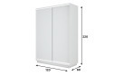 Шкаф-купе 2-дверный Slide-2 120/1 v.2, 120х220х60 см, белый снег/белый профиль