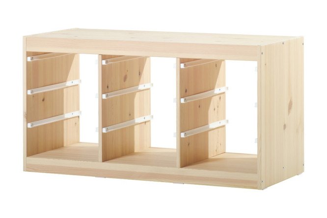 Изображение товара Каркас стеллажа Сынод из массива сосны светло-белый 99х52х44 см