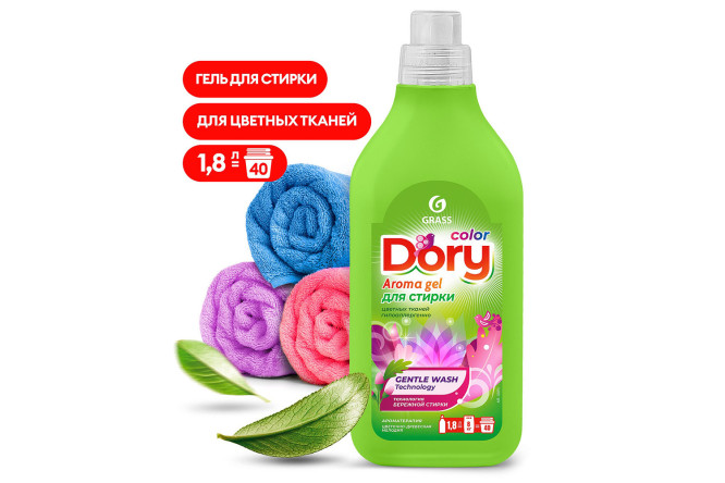 Изображение товара Концентрированный гель для стирки  GRASS Dory Color для цветных тканей 1,8 л