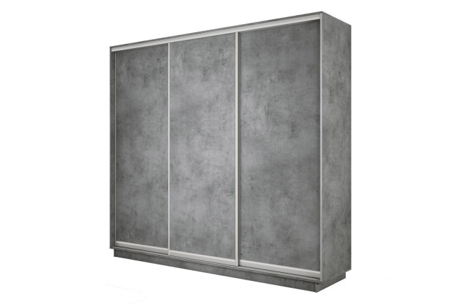 Изображение товара Трехдверный шкаф-купе Slide-2 v.2 210x240x60 см бетон серебро