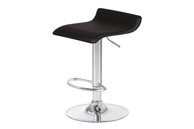 Изображение товара Стул барный DOBRIN Tommy черный хромированные ножки современный дизайн