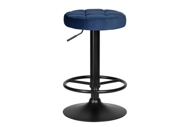 Изображение товара Барный табурет DOBRIN Bruno Black 36х61х36 см, цвет обивки синий, ножек чёрный