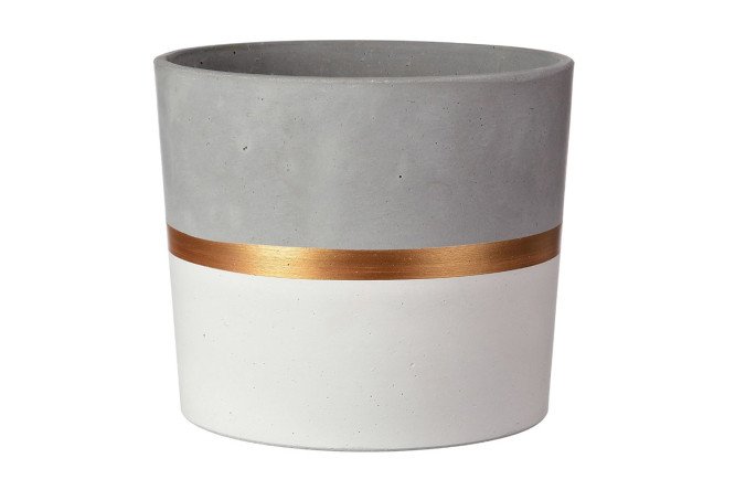 Изображение товара Кашпо из бетона Кедр 14.3х13.1 см белое для растений