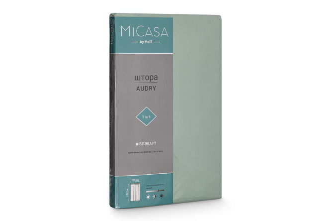 Фото 8 Штора MICASA Audry 150х280 см, 1 шт., цвет фисташковый Фото 8 Штора MICASA Audry 150х280 см, 1 шт., цвет фисташковый