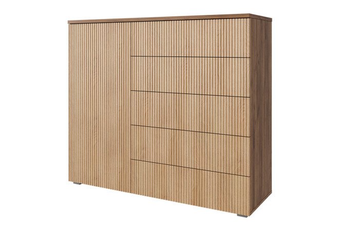 Изображение товара Комод Оскар Амели 125,4х109,2х44 см, дуб табачный craft, дуб канадский, push-to-open