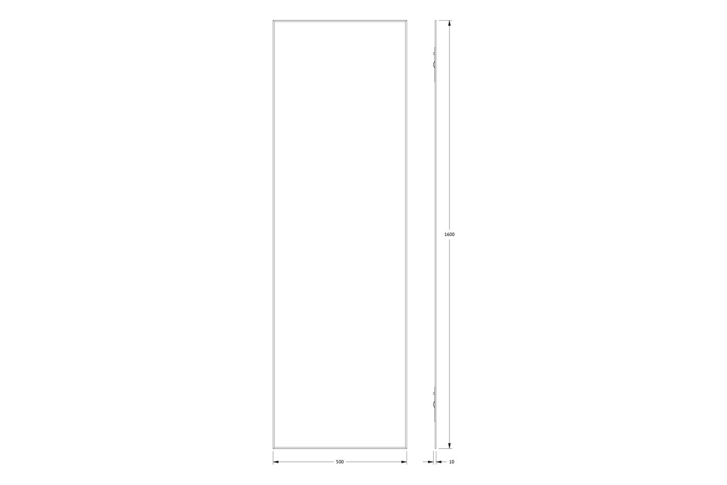 Зеркало настенное с фацетом EVOFORM Standard BY 0255 50х160 см