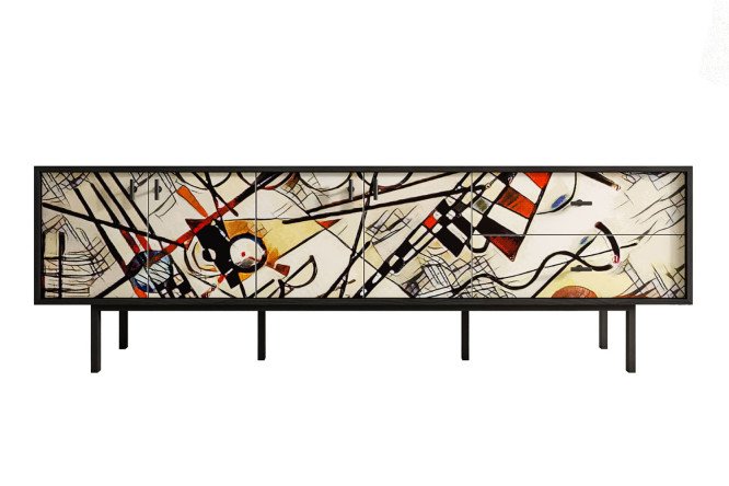 Изображение товара Комод Emerson by Kandinsky с 4 дверками и 2 ящиками дизайн print_01 черный