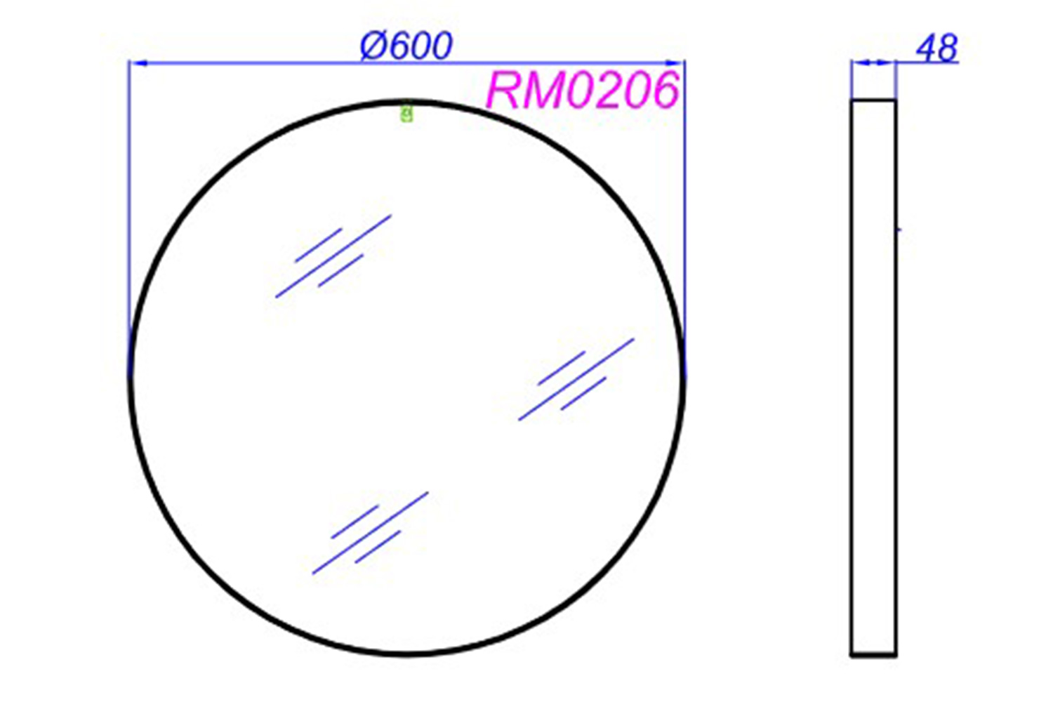 Зеркало AQWELLA RM0206 60х60 см