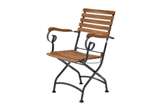 Изображение товара Стул Lata с подлокотниками - каркас металл, отделка тик