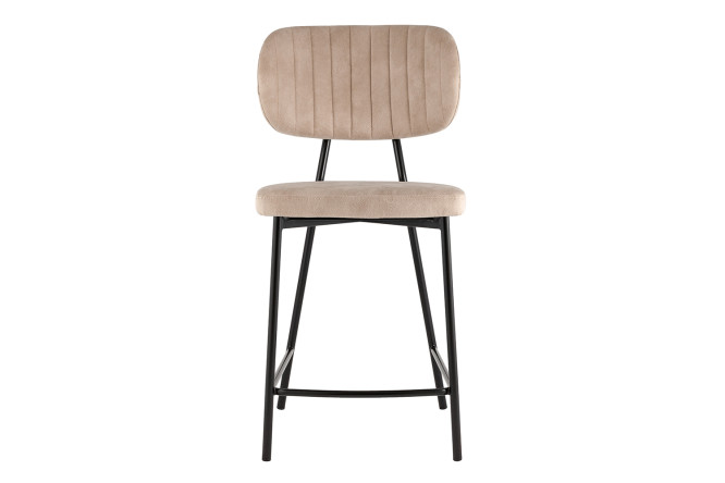 Стул полубарный Stool Group Ханна 47х94х55 см, цвет обивки бежевый, ножек чёрный