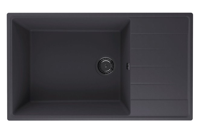 Изображение товара Врезная кухонная мойка Prima с крылом 86х50х22 см кварцевый композит