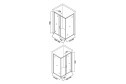 Душевой уголок без поддона ORANGE E23-14090TB , с раздвижной дверкой 140х190х88.5 см