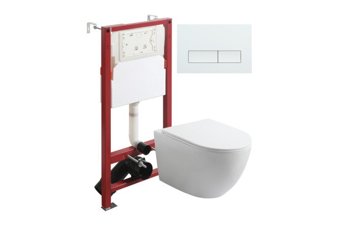 Изображение товара Подвесной унитаз AGGER ATI07150 с инсталляцией и сиденьем из дюропласта