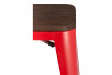 Барный стул Stool Group Tolix 45х84.5х51.5 см, цвет сидушки дерево, ножек красный глянцевый