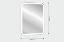 Зеркало с подсветкой Мальта - Л (Malta - Lite) LED-00002663 60х80 см