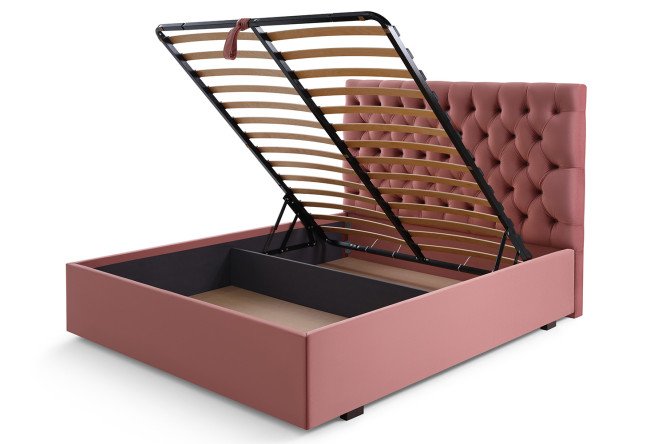 Кровать с подъемным механизмом Betta 180х200 см, розовый, велюр