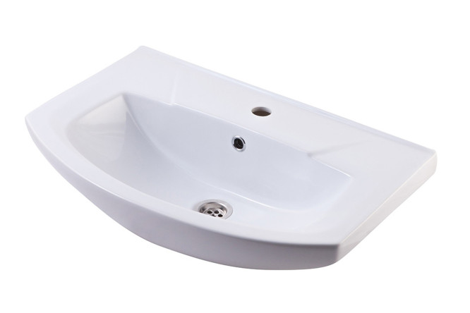 Изображение товара Раковина Элеганс 65 Полувстраиваемая 65х14х44 см стильная и прочная ванная