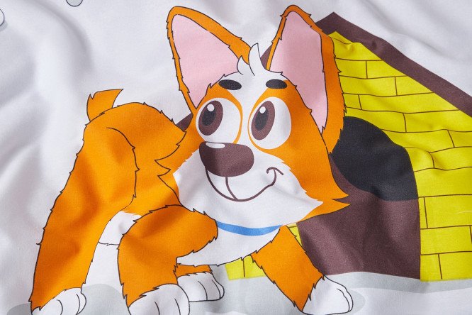 Комплект постельного белья MICASA Teens corgi 145х215 см