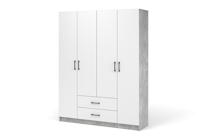 Изображение товара Шкаф Чикаго 4 двери и 2 ящика, ЛДСП, 160x205x47 см