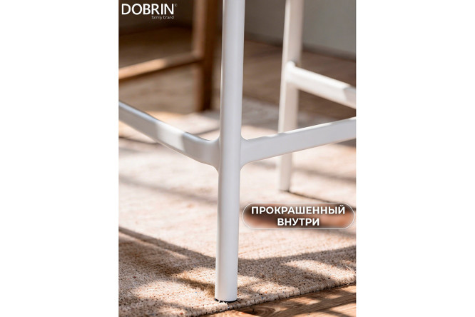Стул полубарный DOBRIN Chloe 44х91х51 см, цвет обивки белый, ножек белый