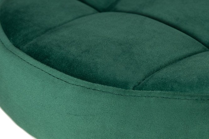Набор барных табуретов DOBRIN Bruno Gold 38.5х61х38.5 см, цвет обивки зелёный, ножек золотой