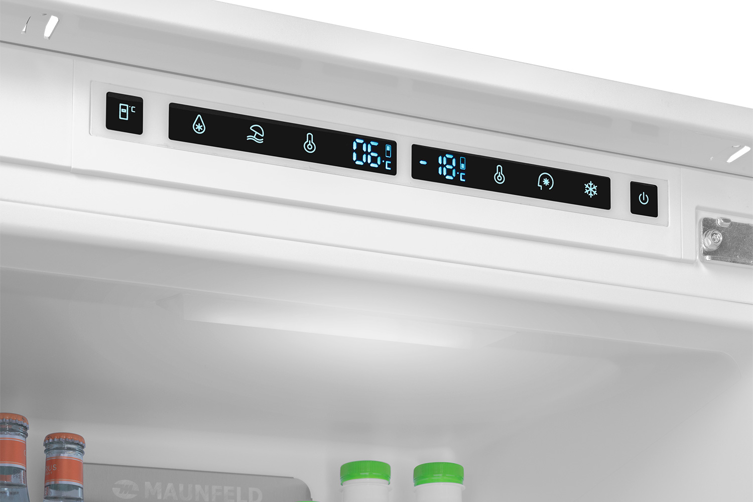 Холодильник-морозильник MAUNFELD MBF193NFWGR Inverter, белый 54х193.7х55 см