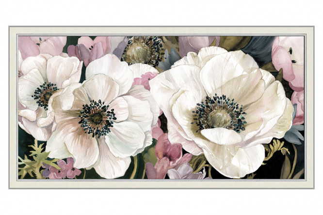 Изображение товара Репродукция в раме Анемоны 50х100 см качественное искусство для интерьера